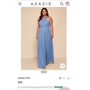 Blue formal dress, bridesmaid or Prom